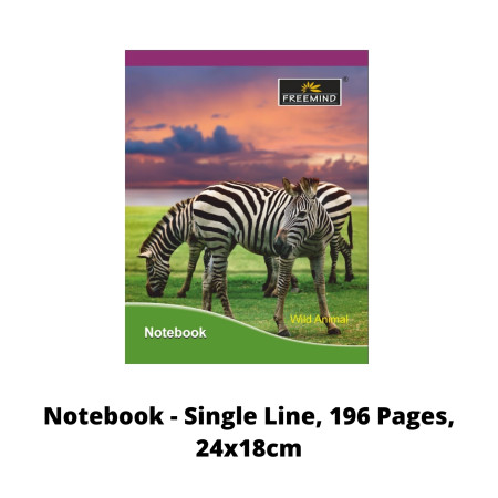 Freemind Notebook - Single Line, 196 Pages, 24x18cm