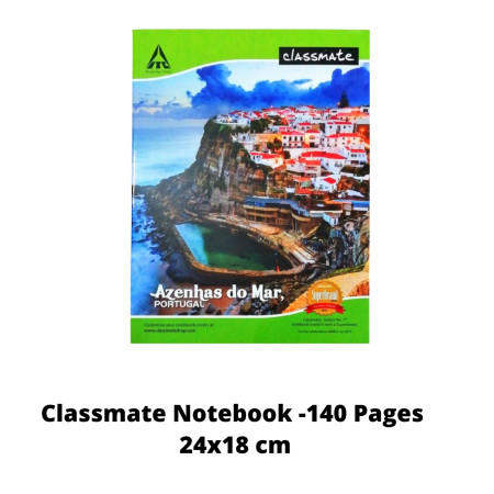 Classmate Notebook - 140 Pages, 24x18 cm