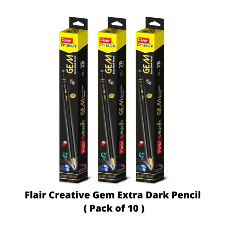 Flair Creative Gem Extra Dark Pencil ( Pack of 10 )