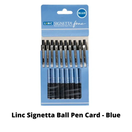 Linc Signetta Ball Pen Card - Blue