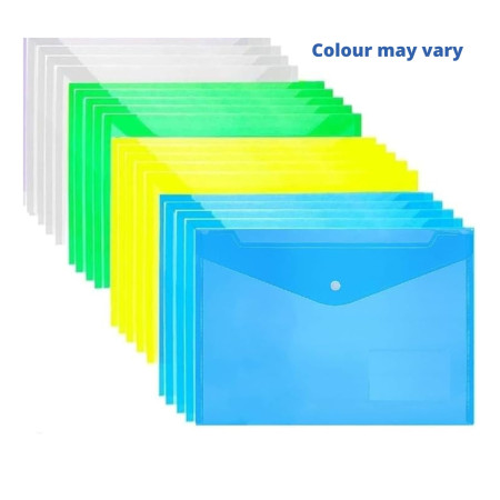 Aarpee FC Document Folder - Mix Colour, 0.14 mm, Pack of 10 (DF1408)