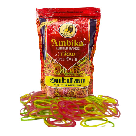 Ambika Rubber Bands - 400 gm, 3 inches MRP Rs. 335