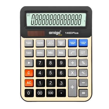 Amigo MI-140 D Plus Gold Check & Correct Calculator - New