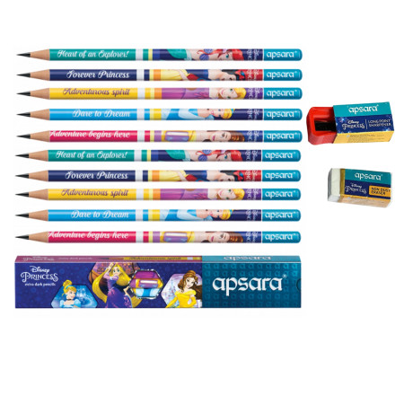 Apsara Disney Princess Extra Dark Pencils - Pack of 10 Pencil MRP Rs. 100