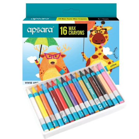 Apsara Wax Crayons - 16 Shades