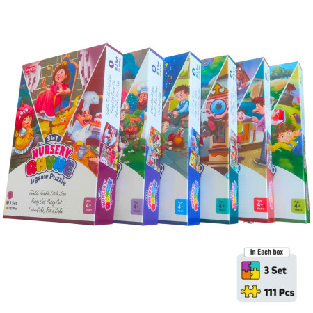 Aryans Nursery Rhyme Jigsaw Puzzle 6 Mix Design (Pack of 6)