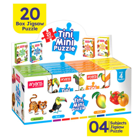 Aryans Tini Mini Puzzle 4 Mix design (Pack of 20)