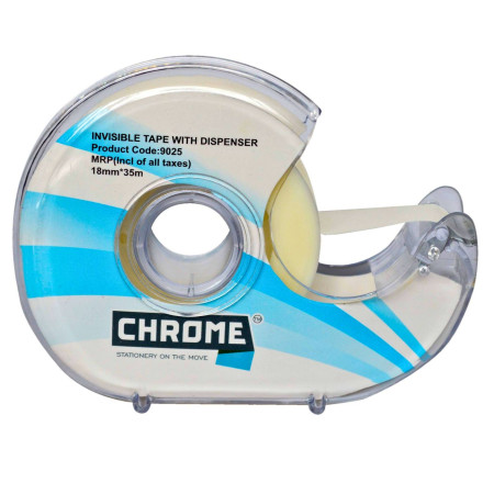 Chrome Invisible Tape With Dispenser - 9025