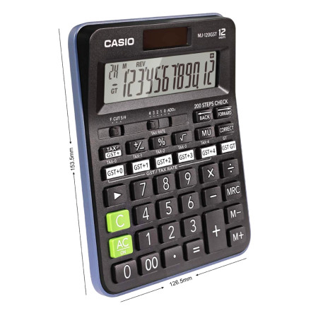 Casio MJ-120GST Desktop Check & Correct GST Calculator