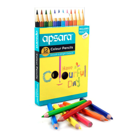 Apsara Pencil Colours Small - 12 Shades