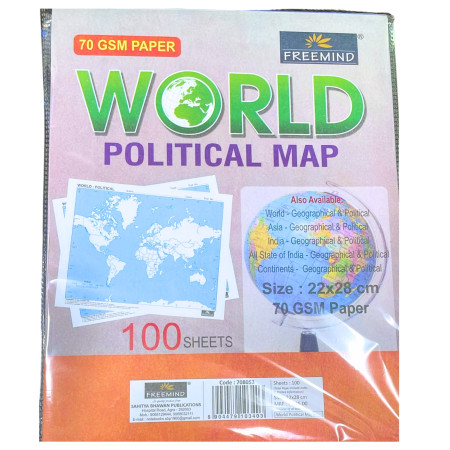 Freemind World Political Map 70GSM 22x28 (708053)