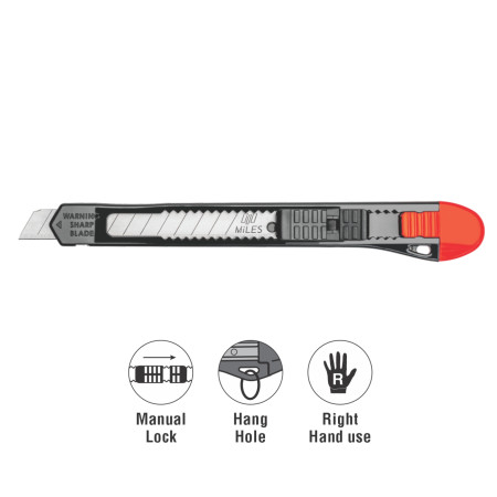 Kangaro Miles Cutter Knife - 9mm, 3/8” (PN902/P) MRP Rs. 12