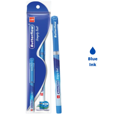 Cello Butterflow Classic Ball Pen 25 Pcs Pack - Blue