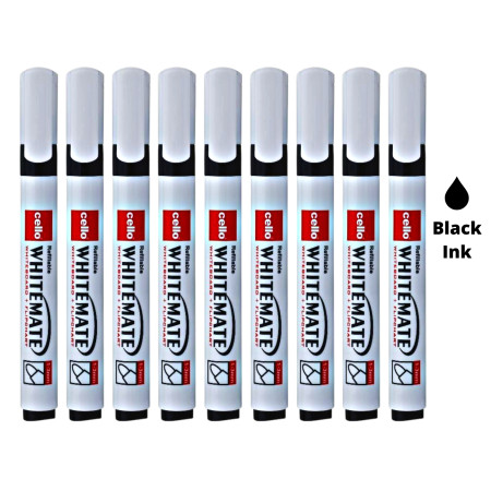 Cello Whitemate Whiteboard Marker - Black