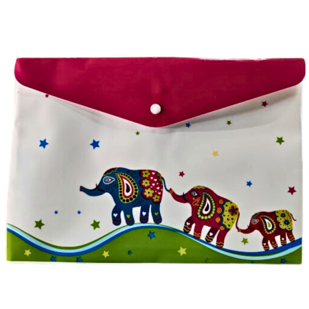 Aarpee FC Document Folder - Elephant Printed, 0.14 mm (DPF1421)