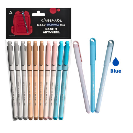 Classmate Hook Colourfest 0.7mm Ball Pen - Blue (04030409)