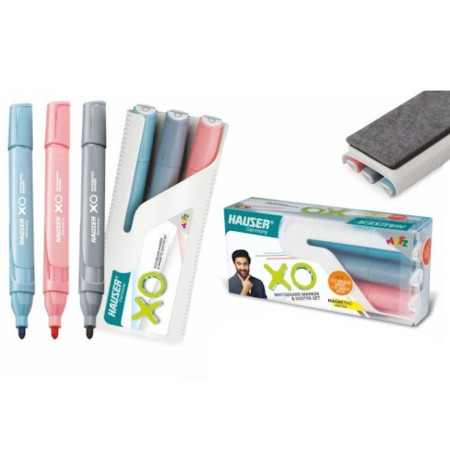 Hauser Artz XO Whiteboard Marker & Duster Set