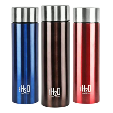 Cello H2O 1000ml Stainless Steel Single Wall Bottle