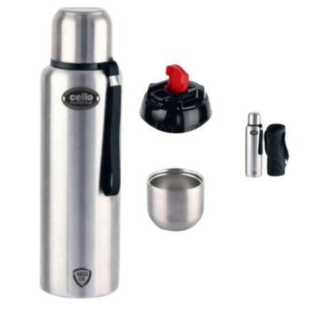 Cello Flipstyle 1500ml Stainless Steel Bottle Vacuum Bullet Flask Bottle with Thermal Jacket