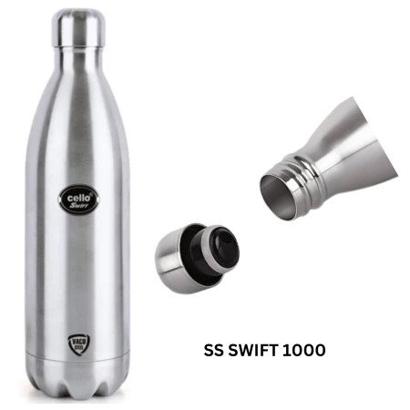 Cello Swift 1000ml Stainless Steel Vacuum Cola Bottle