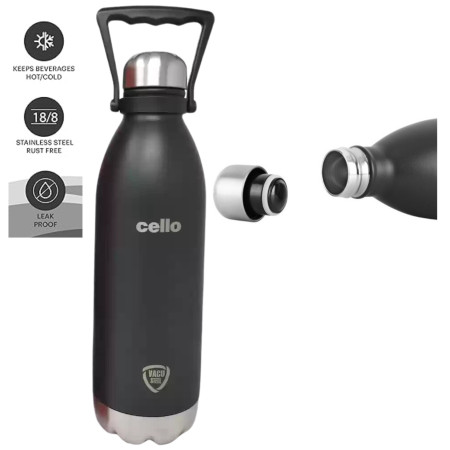 Cello Swift Duro 1800ml Stainless Steel Vacuum Cola Bottle