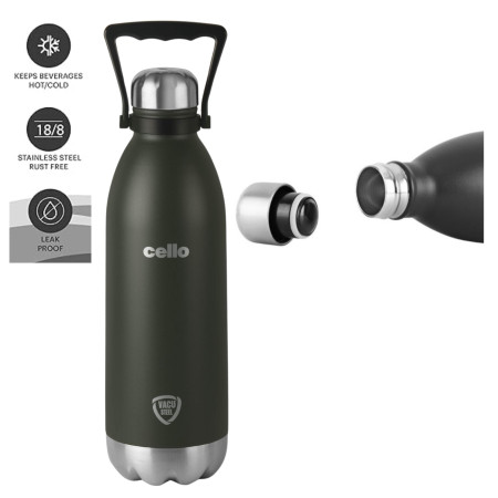 Cello Swift Duro 2200ml Stainless Steel Vacuum Cola Bottle