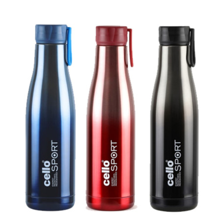 Cello Dazzle 600ml Stainless Steel Vacuum Sports Bottle