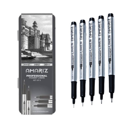 Doms Amariz Professional Pigment Liners (Set of 5)