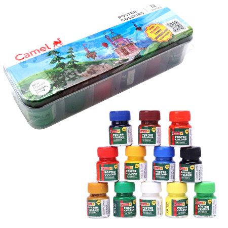 Camlin Poster Colours - 12 Shades