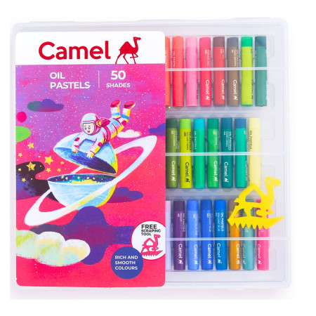 Camlin Oil Pastel Plastic Pack - 50 Shades