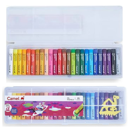 Camlin Oil Pastel Plastic Pack - 25 Shades