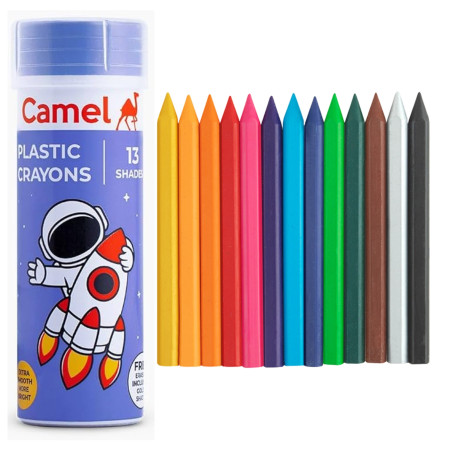 Camlin Plastic Crayons Tin Pack - 13 Shades