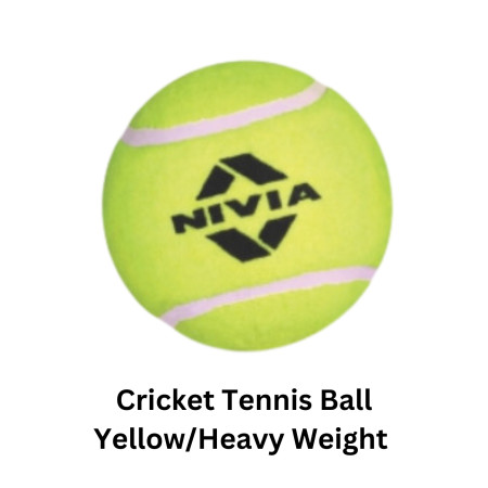 Nivia Cricket Tennis Ball Yellow/Heavy Weight