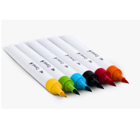 Camlin Brush Pen - 6 Shades