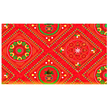 Gift Wrapping Paper - Rajasthani Kalash Print, Pack of 25 Sheets 68x47cm