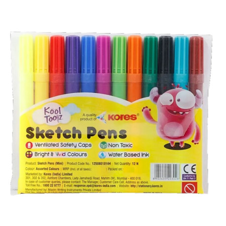 Kores Mini Sketch Pen -12 Shades