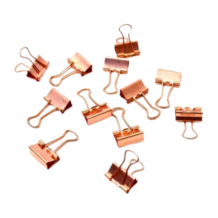 MyGlue Binder Clip Rose Gold 25mm - Pack of 8 Pcs