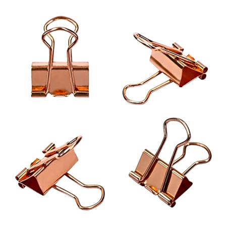 MyGlue Binder Clip Rose Gold 32mm - Pack of 4 Pcs