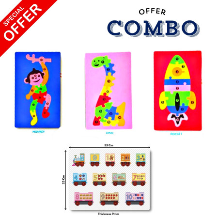 ToyzVilla Kids Puzzle Combo