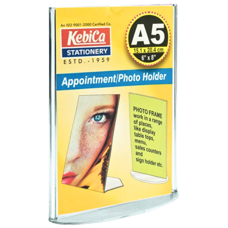 Kebica A5 Pillar Photo / Appointment Holder Stand (15.1x20.4cm)