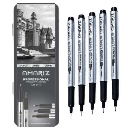 Doms Amariz Professional Pigment Liners (Set of 5)