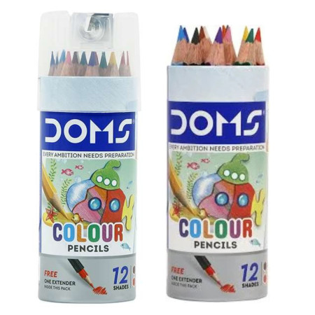 Doms Colour Pencil Small Tin Pack - 12 Shades