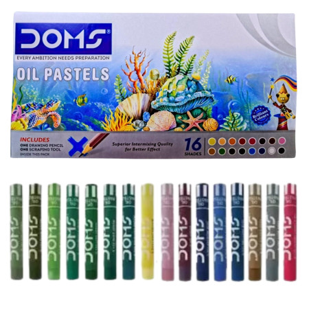 Doms Oil Pastel Colour - 16 Shades