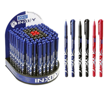 Doms Inxify Ball Pen - Assorted,100 Pcs Stand