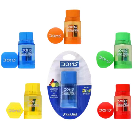 Doms Erasner 2 in 1 (Eraser + Sharpner)