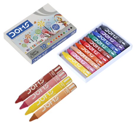 Doms Wax Crayons Small - 10 Shades