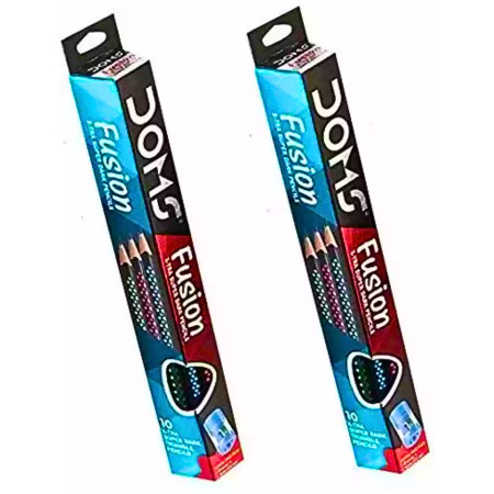 Doms Fusion X-tra Super Dark Pencil - Pack of 10 Pencil