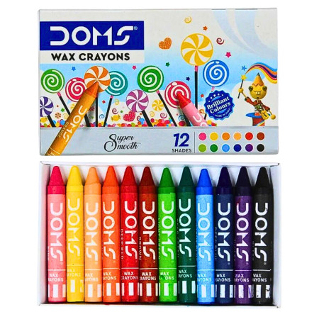 Doms Wax Crayons Small - 12 Shades