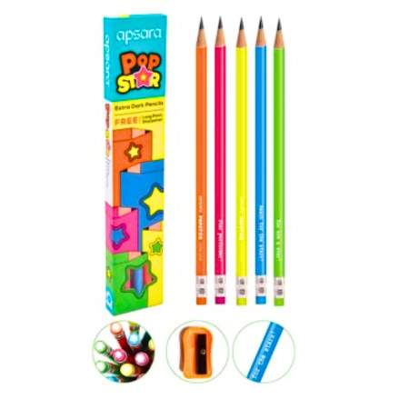 Apsara Pop Star Extra Dark Pencil - Pack of 10 Pencil