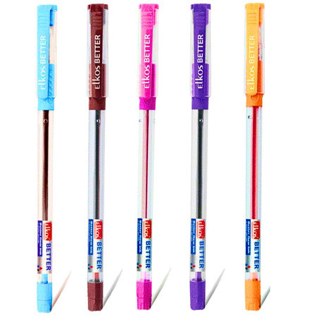 Elkos Better Ball Pen - Assorted 5 Shades